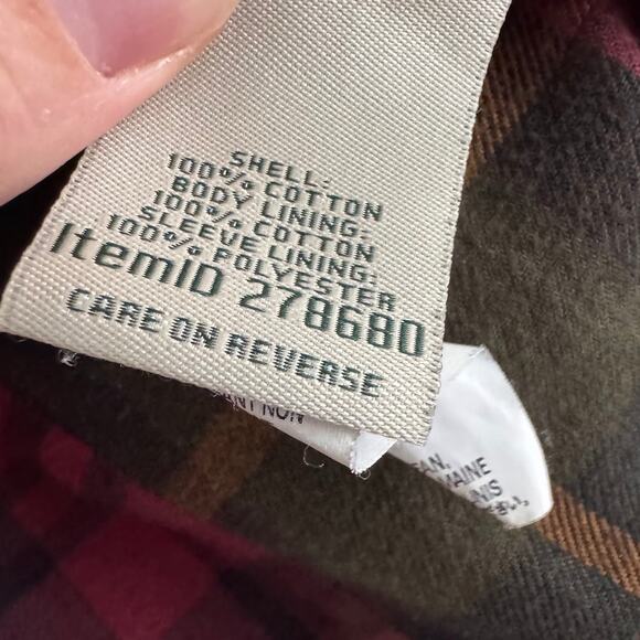 LL Bean Women's Full Zip Corduroy Jacket in Red Size Medium - Picture 3 of 5